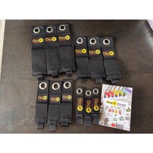 Heavy-Duty Straps 13-inch (6 Pack) Hook and Loop Extension Cord Organizer Hanger